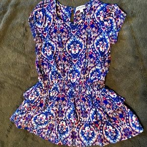 Splendid Cotton Peplum Ruffle Bottom Dress/Tunic